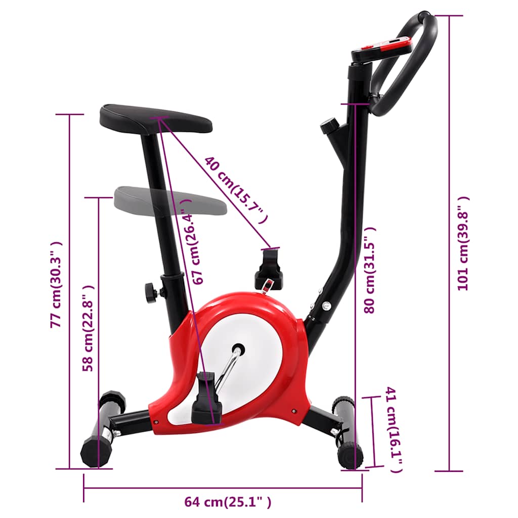 Cyclette Ellittica con Cinghia di Resistenza Rossa
